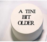 A Tini Bit Older Cake Topper, Glitter Black Acrylic Happy Birthday Cake Sign Decorations for Martini Themed Party, Martini Bachelorette Party, Tiny Bar Party Decor