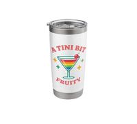 A Tiny Bit Fruity Funny Gay Pride Parade Word Play Meme Y2K Stainless Steel Insulated Tumbler