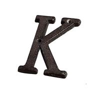 A To Z, 0 To 9 Metal Letters Numbers, 7.5cm Cast Iron Door Number DIY Alphabet Sign, Home Cafe Wall House Address Number Plate With Screw(K)