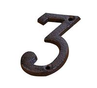 A To Z, 0 To 9 Metal Letters Numbers, 7.5cm Cast Iron Door Number DIY Alphabet Sign, Home Cafe Wall House Address Number Plate With Screw(3)