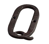 A To Z, 0 To 9 Metal Letters Numbers, 7.5cm Cast Iron Door Number DIY Alphabet Sign, Home Cafe Wall House Address Number Plate With Screw(Q)