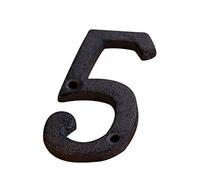 A To Z, 0 To 9 Metal Letters Numbers, 7.5cm Cast Iron Door Number DIY Alphabet Sign, Home Cafe Wall House Address Number Plate With Screw(5)