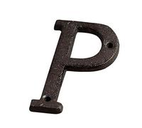 A To Z, 0 To 9 Metal Letters Numbers, 7.5cm Cast Iron Door Number DIY Alphabet Sign, Home Cafe Wall House Address Number Plate With Screw(P)