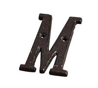 A To Z, 0 To 9 Metal Letters Numbers, 7.5cm Cast Iron Door Number DIY Alphabet Sign, Home Cafe Wall House Address Number Plate With Screw(M)