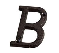 A To Z, 0 To 9 Metal Letters Numbers, 7.5cm Cast Iron Door Number DIY Alphabet Sign, Home Cafe Wall House Address Number Plate With Screw(B)
