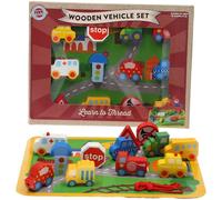 A to Z 65849 Wooden Vehicle Set, Green