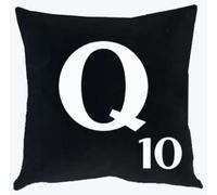 A to Z - Alphabet White Cushion Cover Personalised Initial Kids/Children Learning Gift Letters Scrabble Throw Pillow Case - 18x18" / 45x45cm