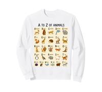 A to Z Animals Alphabet Learning for Kids and Animal Lovers Sweatshirt