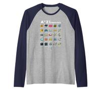 A to Z Astronomy Lovers Astrophysics Astronomers Letteres Raglan Baseball Tee