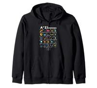 A to Z Astronomy Lovers Astrophysics Astronomers Letteres Zip Hoodie