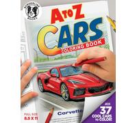 A to Z Cars Coloring Book: A fun car coloring book for kids ages 4+. Packed with 37 car images, A-Z & 1-10, that helps kids learn their ABC's in a fun way! Cars numbered 1-10 included!