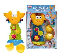 A to Z Chris The Crab Bath Toy with Suction Cup, Interactive Water Play Set for 12+ Months, Blue and Green