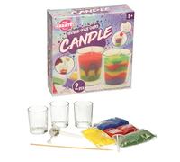 A to Z Create DIY Candle Making Kit, 2 Glass Holders 6cm x 5cm, Coloured Sand Art, Ages 8+