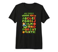 A to Z Fruits and Vegetables Alphabets Chart Early Learning Premium T-Shirt