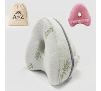 A to Z Home Leg Pillow, Knee Pillow, Pillow for Side Sleepers, Leg Support pillow, Knee pillow for sleeping on side, Bamboo Cover with Extra Pink Color Pillow Cover and Carry bag