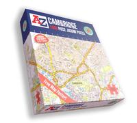 Great Britain A-Z Map of Cambridge 1000 Piece Jigsaw Puzzle - Exclusive Street Map - Includes Guide Print & City Index - Nostalgic Gift Mapping Fun for Adults