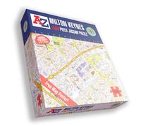 Great Britain A-Z Map of Milton Keynes 1000 Piece Jigsaw Puzzle - Exclusive Street Map - Includes Guide Print & City Index - Nostalgic Gift Mapping Fun for Adults