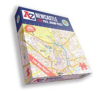 Great Britain A-Z Map of Newcastle 1000 Piece Jigsaw Puzzle - Exclusive Street Map - Includes Guide Print & City Index - Nostalgic Gift Mapping Fun for Adults