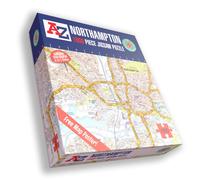 Great Britain A-Z Map of Northampton 1000 Piece Jigsaw Puzzle - Exclusive Street Map - Includes Guide Print & City Index - Nostalgic Gift Mapping Fun for Adults