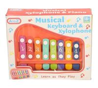 A to Z Musical Keyboard & Xylophone Toy, 2-in-1 Instrument, Colourful Keys, for Ages 18+ Months