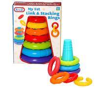 A to Z My 1st Link & Stacking Rings, Rainbow Coloured Educational Toy, 12+ Months