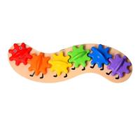 A to Z Rainbow Fun with Gears Caterpillar, Educational Toy for 12+ Months, Colourful Rotating Gears
