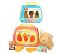 A to Z Role Play Pet House Carrier Set with Plush Dog, Toy Food and Accessories, Educational Pretend Play