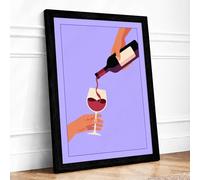 A Toast in Progress Framed Wall Art Print A2 Black