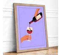 A Toast in Progress Framed Wall Art Print A3 Oak