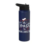 A Toast to Dreams Coming True Inspirational Design Stainless Steel Insulated Water Bottle