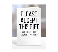 A token of our journey together, card, gifts for men, women, to say thank you, presents for christmas, birthday, funny, silly, joke, gag, humour, A5-246_251