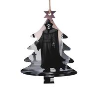a TombstoneTerrors Wooden Ornament Pendant Christmas Tree Shape 4 PCS for Tree, Wall and Door Decor - Vintage Style