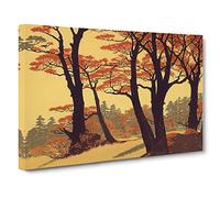 A Traditional Autumn Forest Canvas Print | Gallery Wrapped 30mm Frame Wall Art | 30x20 inches | Ready to Hang | Classic Landscape Picture | Living Room Bedroom Lounge Office