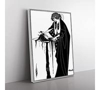 A Tragedy In Act One Vol.2 By Aubrey Beardsley Classic Painting Canvas Wall Art Print Ready to Hang, Framed Picture for Living Room Bedroom Home Office Décor, 50x35 cm (20x14 Inch)