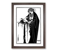 A Tragedy in Act One Vol.2 by Aubrey Beardsley Framed Print | A2 Walnut Framed Wall Art | Ready to Hang | Modern Nature Picture | Living Room Bedroom Lounge Office