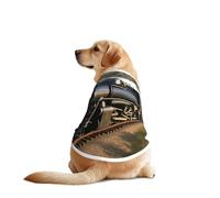 A Train in Motion Dog Shirt for Large & Medium Dogs - Mesh Breathable Pet T-Shirts, Perfect for Daily Wear and Special Occasions