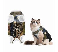 A Train in Motion Recovery Suit for Dogs Cats After Surgery, Soft Cotton Post-Surgery Suit for Male and Female Pet