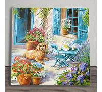 A Tranquil Spot Ceramic Picture Tile Artwork By Judith Yates Hanging Wall Art Home Décor