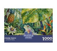 A Translucent Glass Frog Jigsaw Puzzle Waterproof 1000 Piece Puzzles for Adults Fun Challenging Games