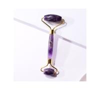 (a-Transparent) Amethyst Massager Natural Stone Facial Roller Gua Sha Tools Set SPA Acupuncture Scraping Crystal Body Face Health Care Massage