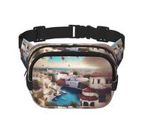 a Travel Dreams Square Double-Layer Waist Bag for Outdoor Activities Such as Sports, Travel, Hiking, Cycling
