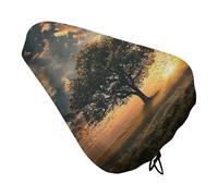 A Tree in The Field Padded Bike Seat Cushion with Drawstring Soft Comfort Waterproof Bicycle Seat Cover, Wide Saddle Protection Covers Protector for Men Women for Exercise Mountain Road Bikes