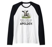 A Tree Makes Oxygen for You Owe It Apology Funny Cow Farm Raglan Baseball Tee