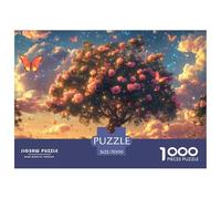 A Tree of Life-rose Jigsaw Puzzle Waterproof 1000 Piece for Adults Impossible Challenging Puzzle Games