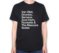 A Tribute to Captain Beefheart T Shirt Magic Band Names Zappa tee Black XL