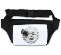 A Trip to The Moon Man in The Moon Space Rocket Waist Bag Fanny Pack White