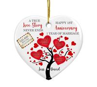 A True Love Story Never Ends Xmas Hanging Ornament Beautiful Tree Decorations Unique Christmas Tree Hanging Ornament For Party Office Kitchen