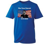 A True Patriot Shirt, Charlie RIP Kirk Style Graphic Tee, Freedom Advocate Free Speech Republican Party Support Top, Unisex Gift Shirt (Royal, 2XL Years)