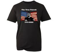 A True Patriot Shirt, Charlie RIP Kirk Style Graphic Tee, Freedom Advocate Free Speech Republican Party Support Top, Unisex Gift Shirt (Black, 2XL)