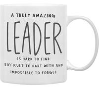 A Truly Amazing Leader is Hard to Find Coffee Mug Ceramic Drinking Cups S Mug Best Leader Mentor Supervisor Gifts Inspirational Leadership Double Side Printed Ceramic Mug Cup 11Ounce 11 Oz